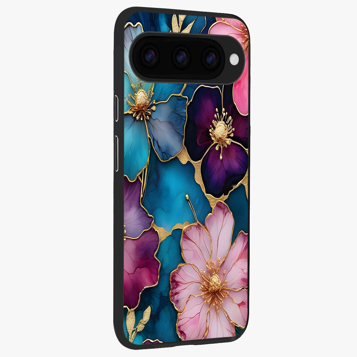  Sparkle Floral back cover For Google Pixel 11 Pro slim fit glass case with vibrant aesthetic design