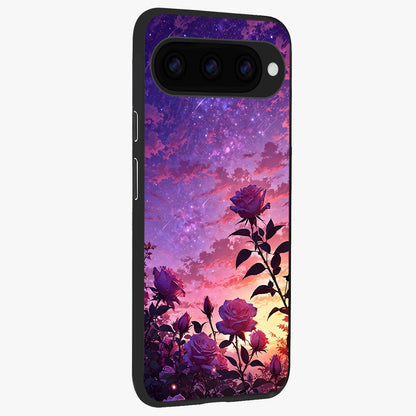  Starlit Rose Twilight back cover For Google Pixel 11 Pro slim fit glass case with vibrant aesthetic design