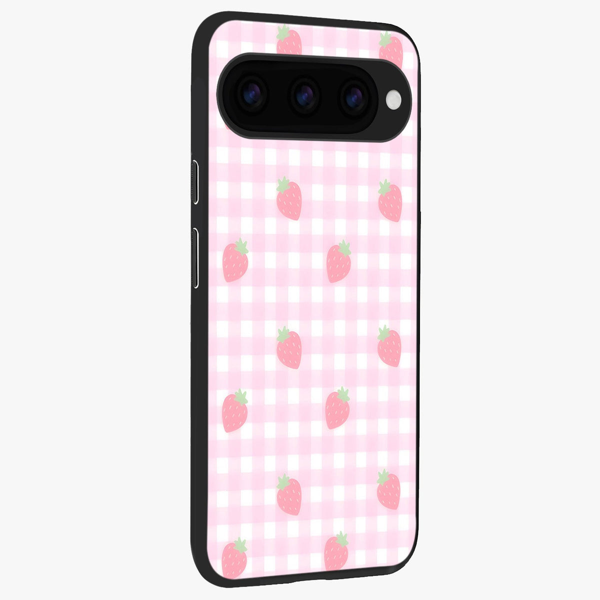  Strawberry Picnic Love back cover For Google Pixel 11 Pro slim fit glass case with vibrant aesthetic design
