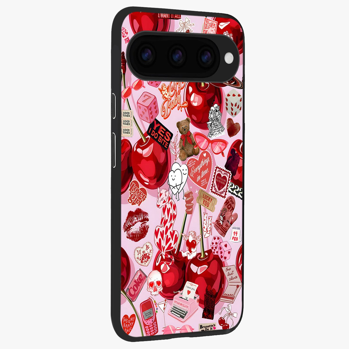  Sweet Cherry Chaos back cover For Google Pixel 11 Pro slim fit glass case with vibrant aesthetic design