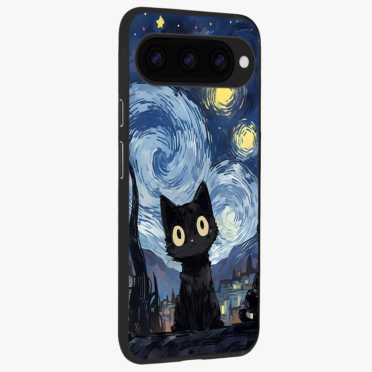  Van Gogh Cat back cover For Google Pixel 11 Pro slim fit glass case with vibrant aesthetic design