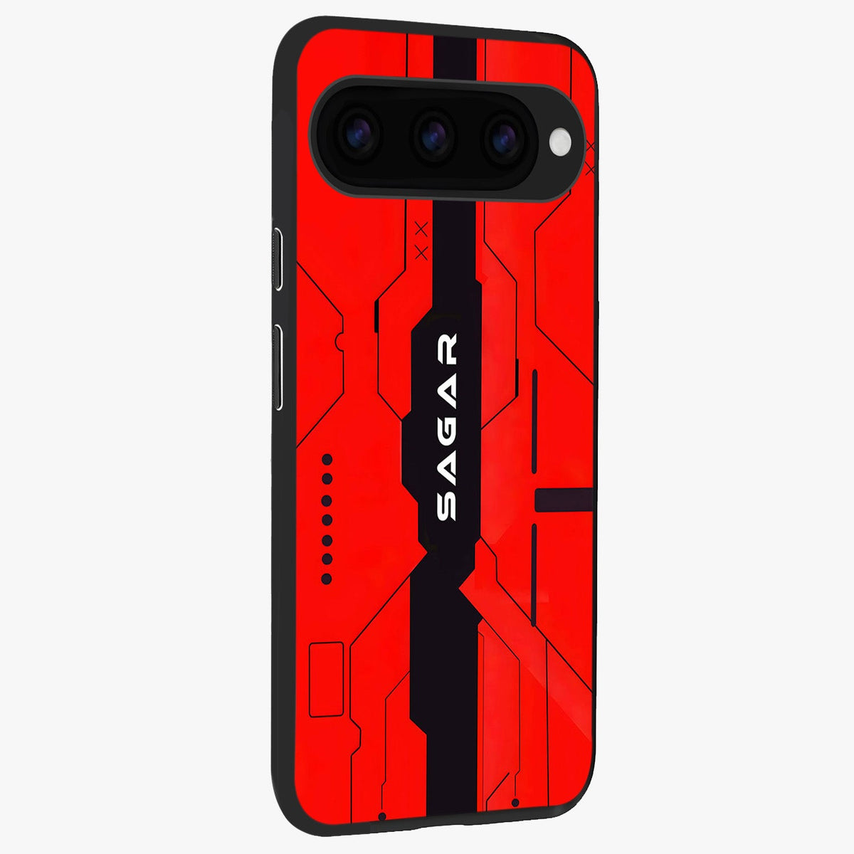  Voltage Rise CYBERPUNK Custom Name back cover For Google Pixel 11 Pro slim fit personalized glass case with bold cyberpunk design