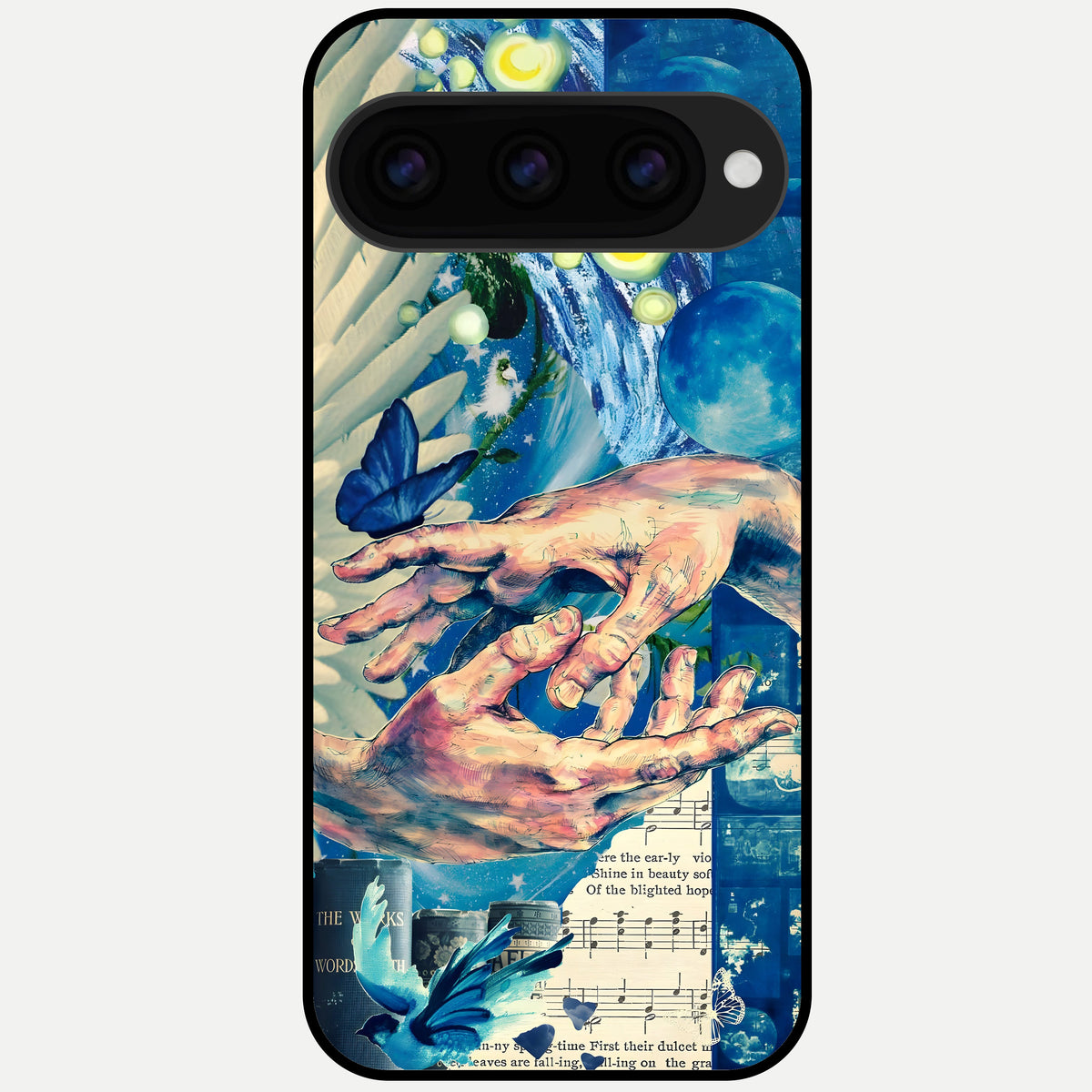  Aesthetic Divider Glass Case For Google Pixel 11 Pro back cover – full design glossy printed glass finish
