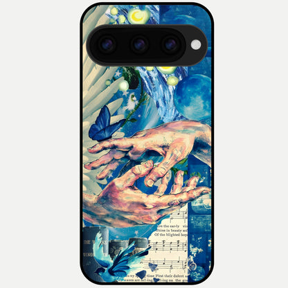  Aesthetic Divider Glass Case For Google Pixel 11 Pro back cover – full design glossy printed glass finish