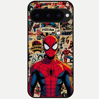  Aesthetic Spider Glass Case For Google Pixel 11 Pro back cover – full design glossy printed glass finish