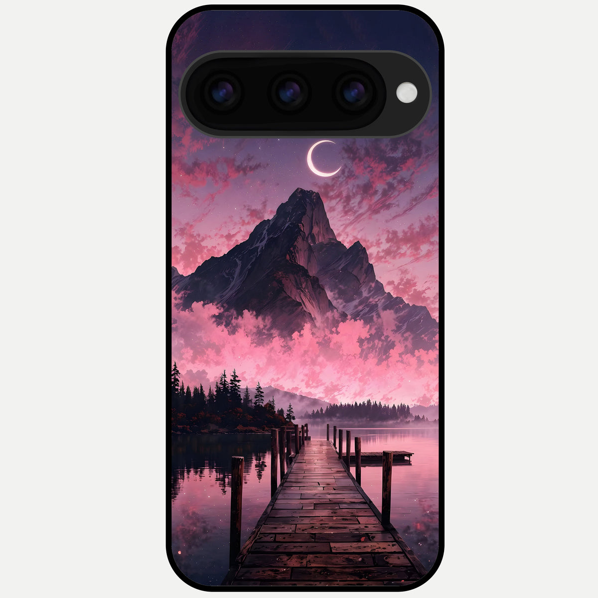  Beautiful Mountain View Glass Case For Google Pixel 11 Pro back cover – full design glossy printed glass finish