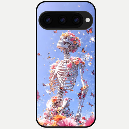  Bloom Beyond Bones Glass Case For Google Pixel 11 Pro back cover – full design glossy printed glass finish