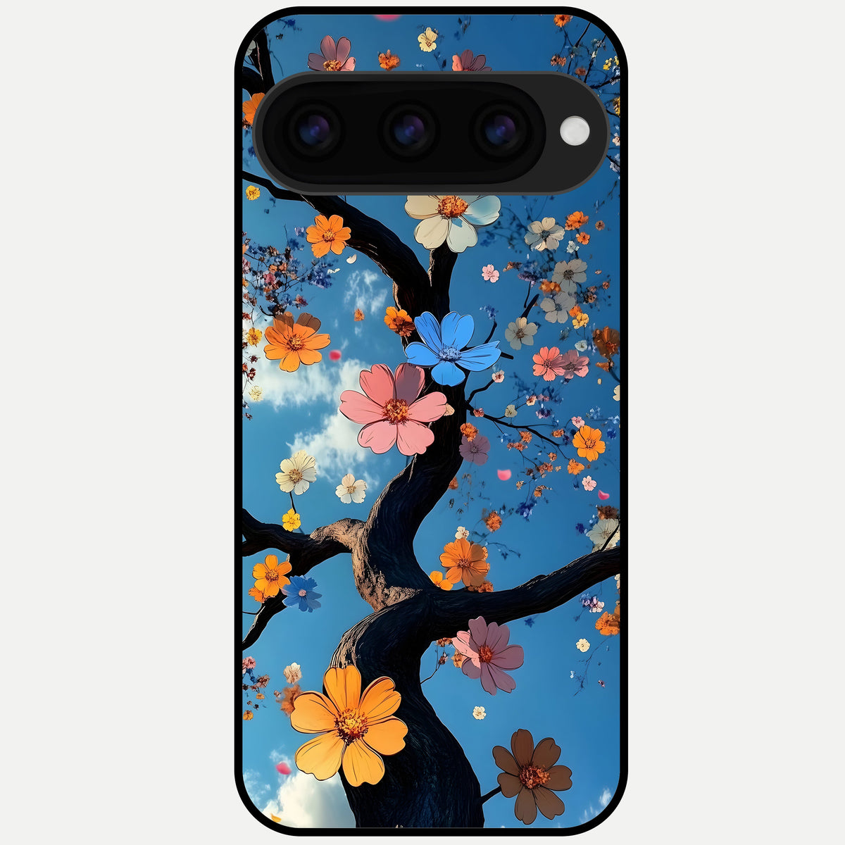  Blossom Dream Sky Glass Case For Google Pixel 11 Pro back cover – full design glossy printed glass finish