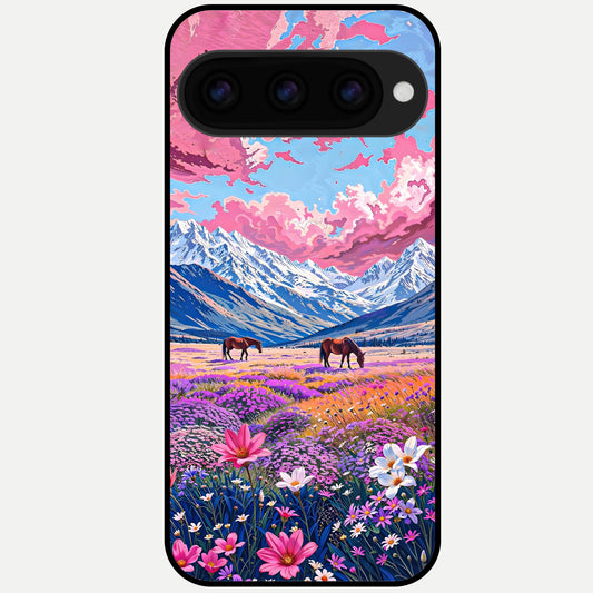  Blossom Valley Dream Glass Case For Google Pixel 11 Pro back cover – full design glossy printed glass finish