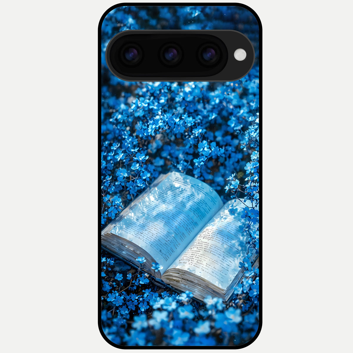  Blue Bloom Tales Glass Case For Google Pixel 11 Pro back cover – full design glossy printed glass finish