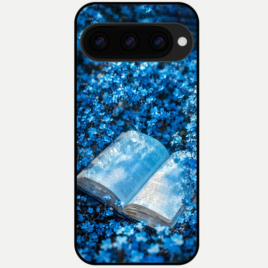  Blue Bloom Tales Glass Case For Google Pixel 11 Pro back cover – full design glossy printed glass finish