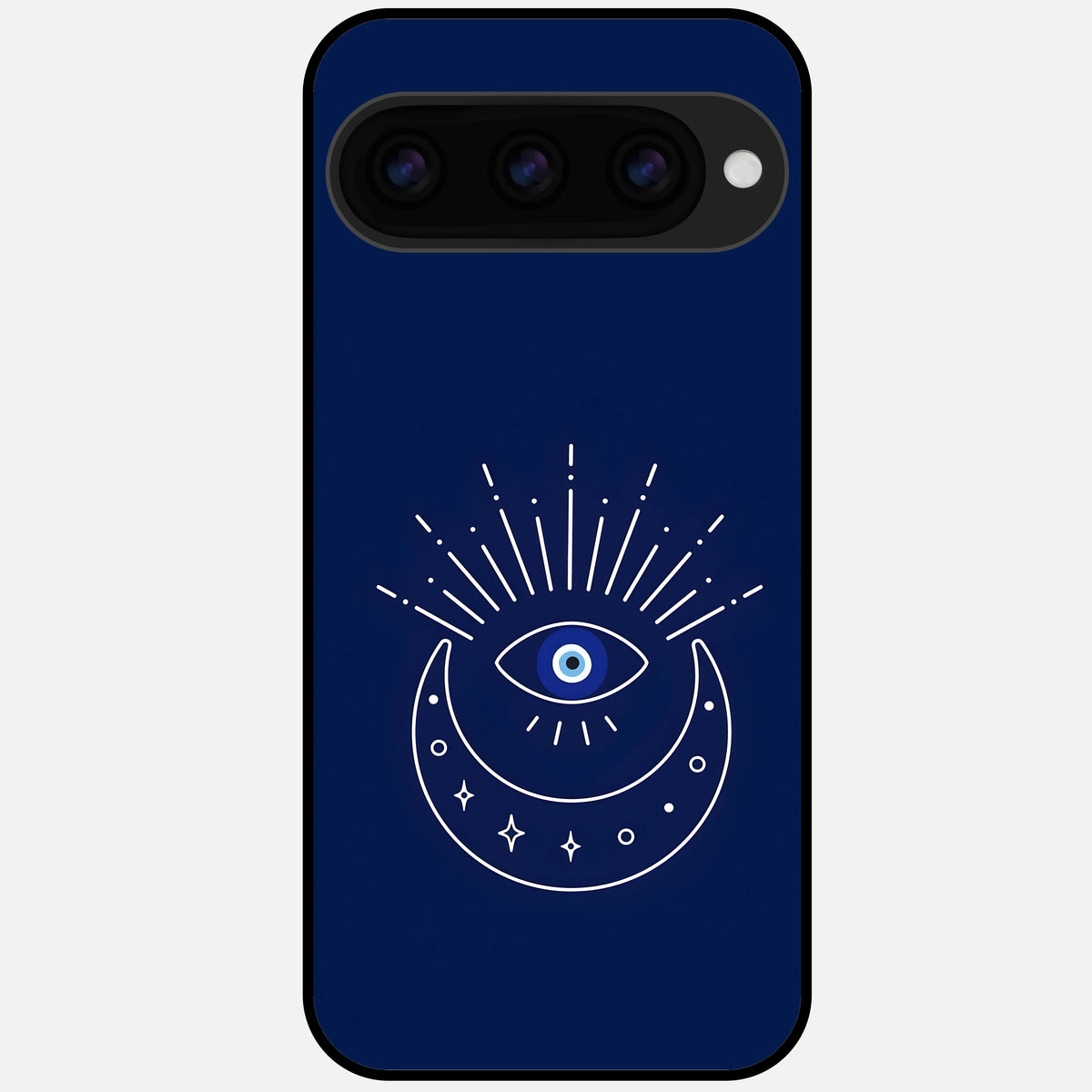  Blue Evil Eye Glass Case For Google Pixel 11 Pro back cover – full design glossy printed glass finish