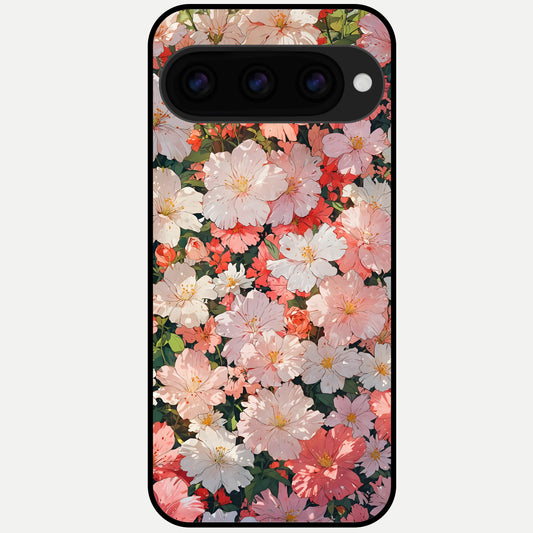  Blush Bloom Field Glass Case For Google Pixel 11 Pro back cover – full design glossy printed glass finish