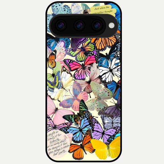 Butterflies Petal Dream Glass Case For Google Pixel 11 Pro back cover – full design glossy printed glass finish