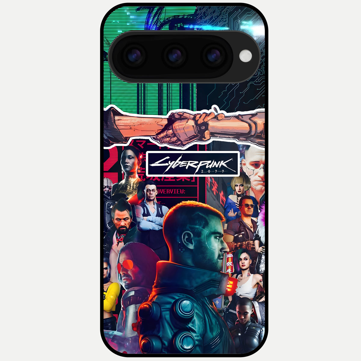  CYBERPUNK Legacy Glass Case For Google Pixel 11 Pro back cover – full design glossy printed glass finish