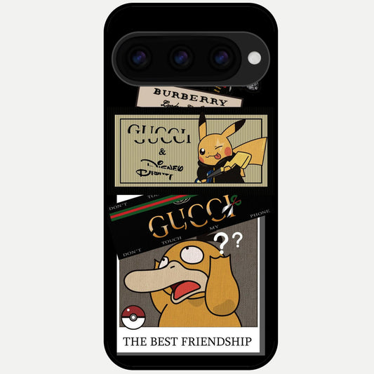  Cartoon Brand Play Mashup Glass Case For Google Pixel 11 Pro back cover – full design glossy printed glass finish