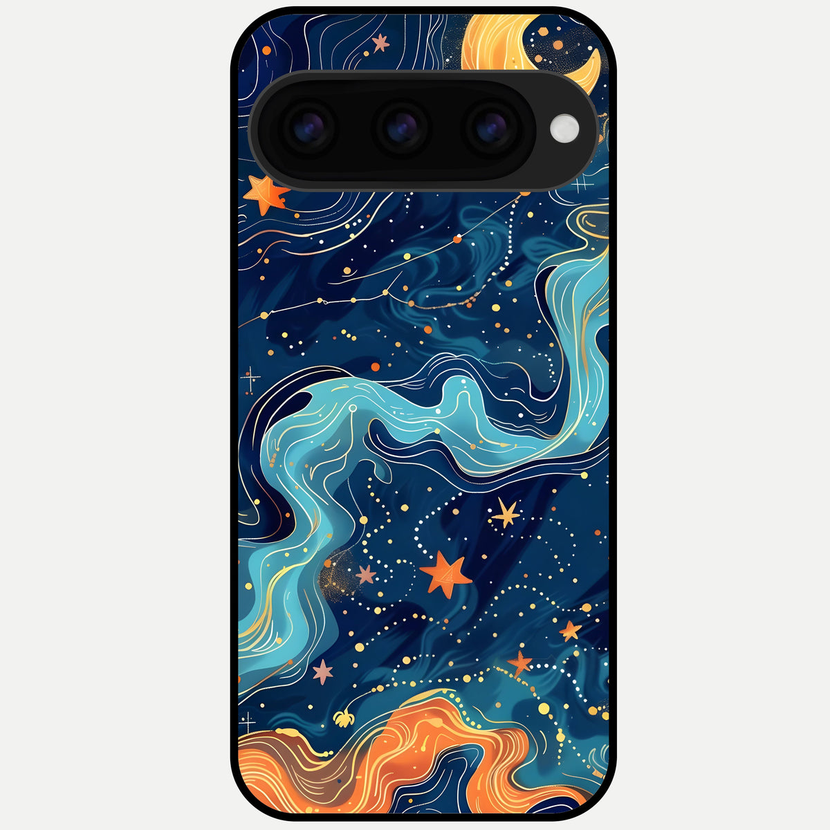  Celestial Dream Flow Glass Case For Google Pixel 11 Pro back cover – full design glossy printed glass finish