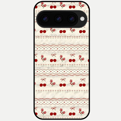  Cherry Bloom Charm Glass Case For Google Pixel 11 Pro back cover – full design glossy printed glass finish