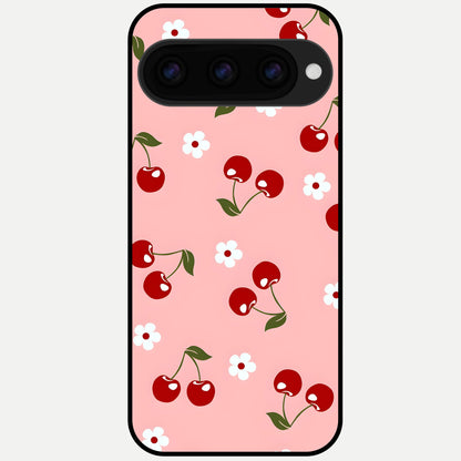  Cherry Love Mood Glass Case For Google Pixel 11 Pro back cover – full design glossy printed glass finish