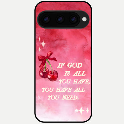  Cherry Quote Glass Case For Google Pixel 11 Pro back cover – full design glossy printed glass finish