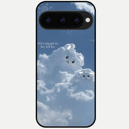  Cloud Bunny Dreams Glass Case For Google Pixel 11 Pro back cover – full design glossy printed glass finish