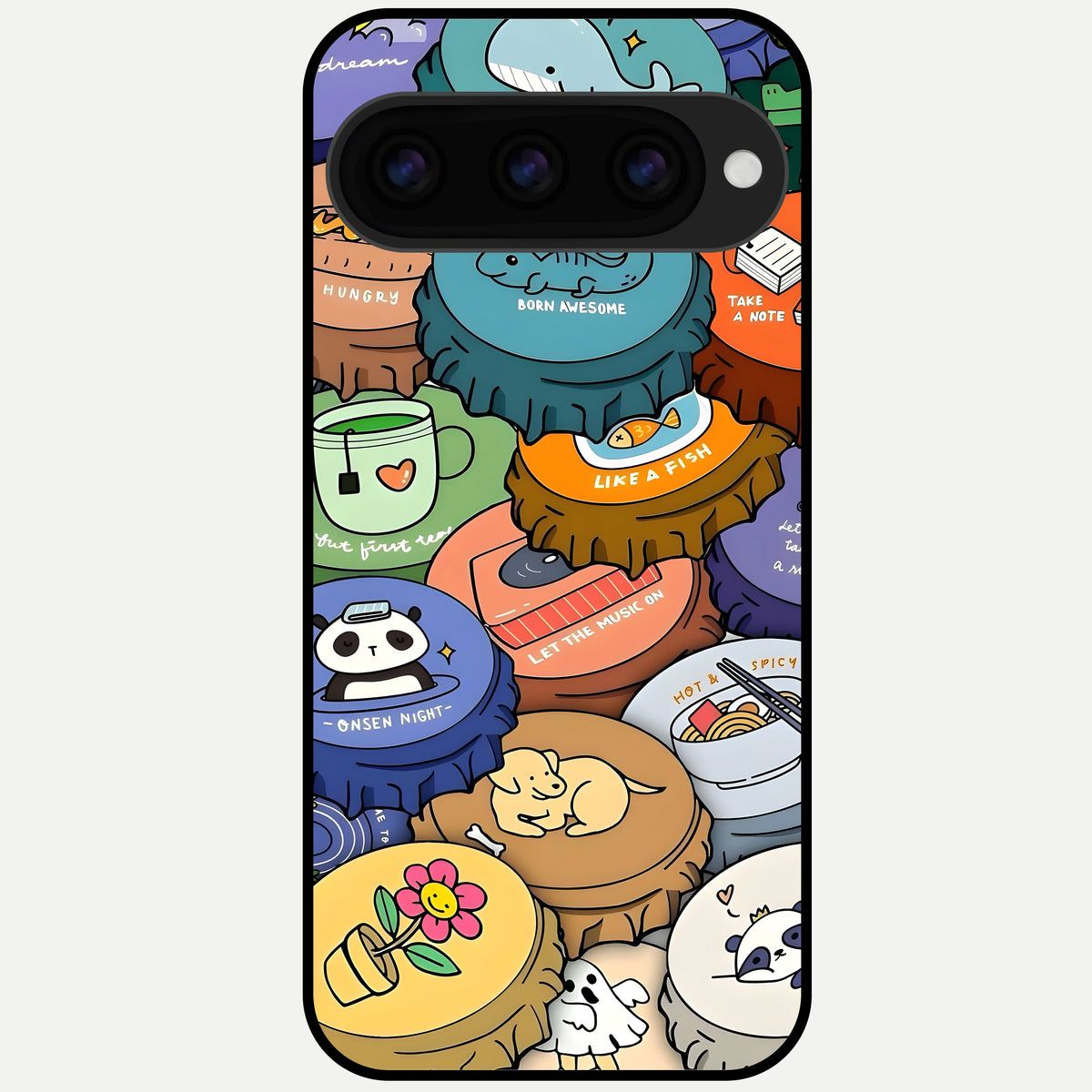 Coins Patterns Glass Case For Google Pixel 11 Pro back cover – full design glossy printed glass finish