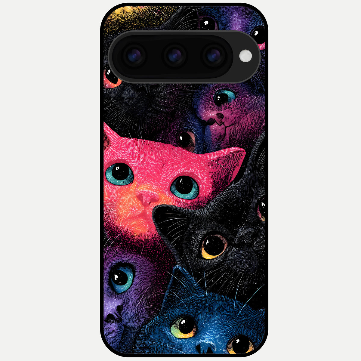  Cosmic Cats Dreams Glass Case For Google Pixel 11 Pro back cover – full design glossy printed glass finish