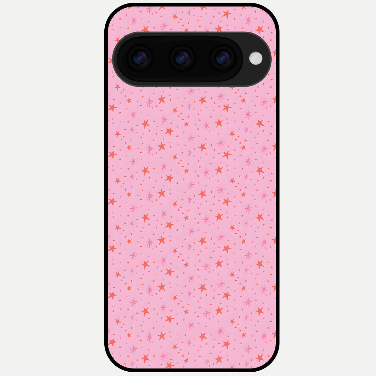  Cosmic Pink Sparkle Glass Case For Google Pixel 11 Pro back cover – full design glossy printed glass finish