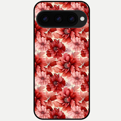  Crimson Love Petals Glass Case For Google Pixel 11 Pro back cover – full design glossy printed glass finish