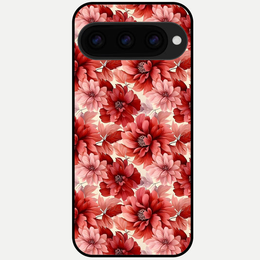  Crimson Love Petals Glass Case For Google Pixel 11 Pro back cover – full design glossy printed glass finish
