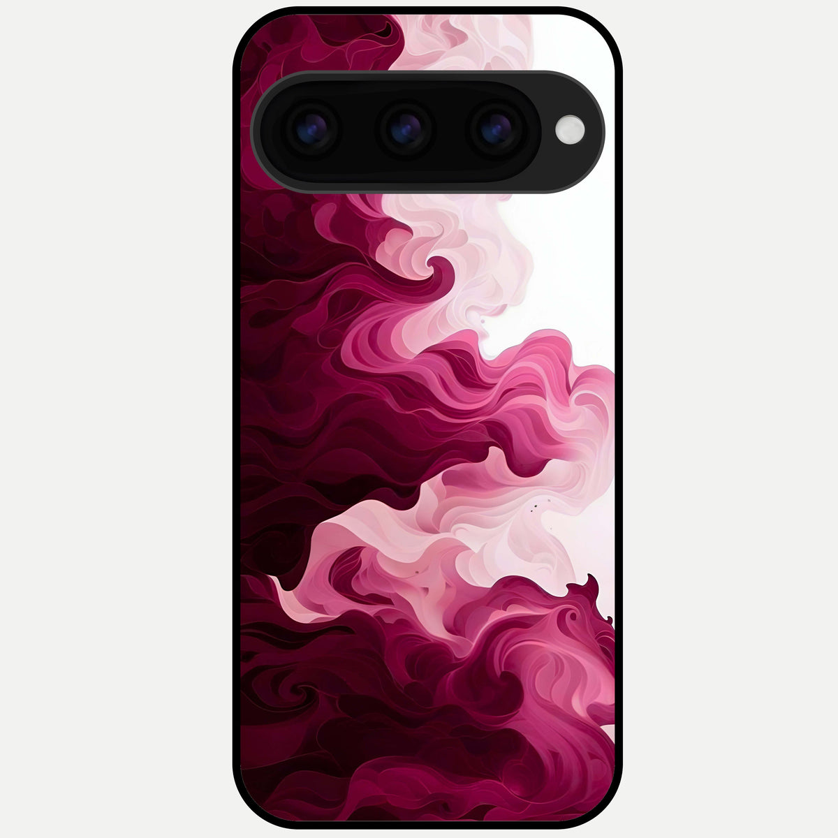  Crimson Wave Flow Glass Case For Google Pixel 11 Pro back cover – full design glossy printed glass finish