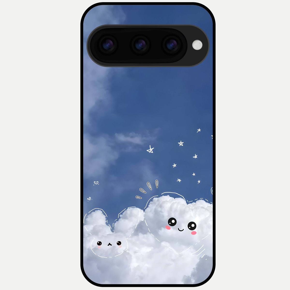  Cute Blossom Cloud Glass Case For Google Pixel 11 Pro back cover – full design glossy printed glass finish