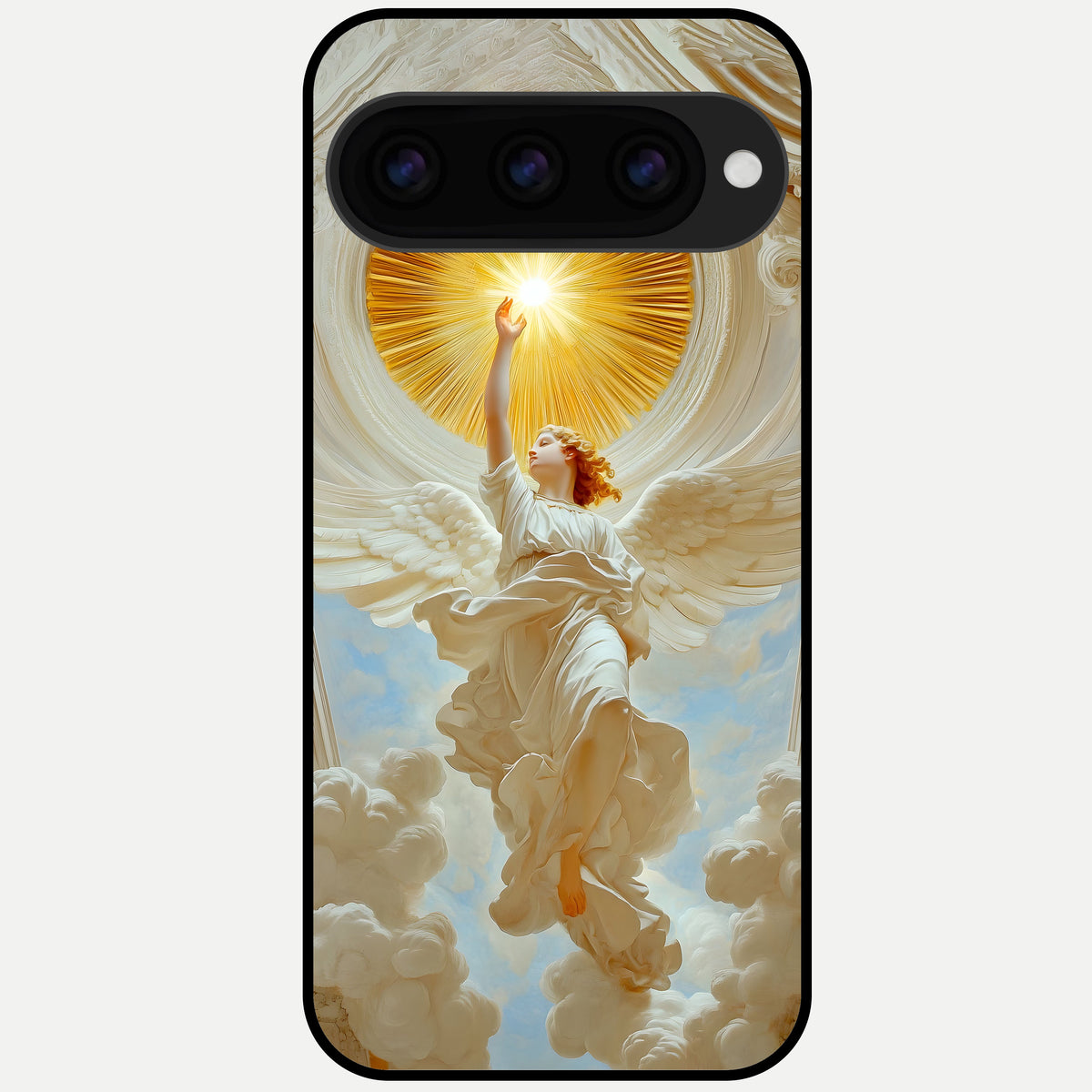  Divine Light Angel Glass Case For Google Pixel 11 Pro back cover – full design glossy printed glass finish
