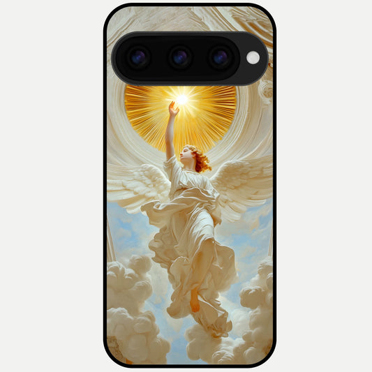  Divine Light Angel Glass Case For Google Pixel 11 Pro back cover – full design glossy printed glass finish
