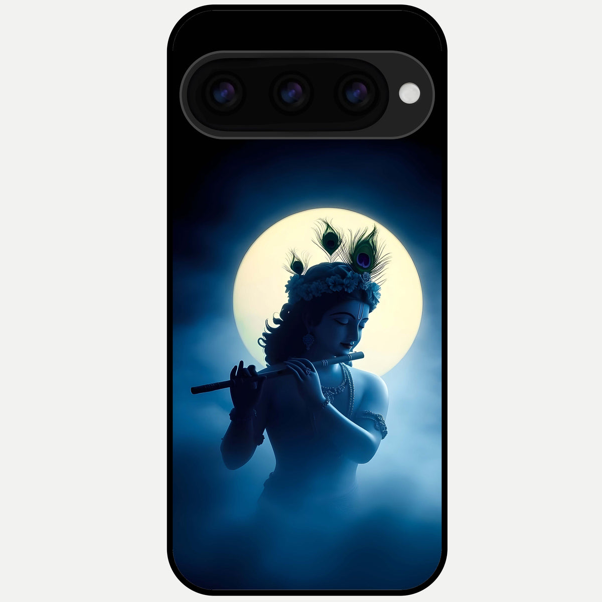 Divine Moon Flute Glass Case For Google Pixel 11 Pro back cover – full design glossy printed glass finish