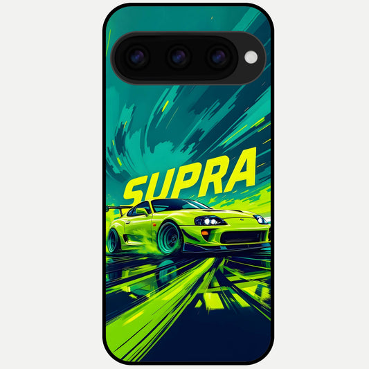  Electric Supra Thunder Glass Case For Google Pixel 11 Pro back cover – full design glossy printed glass finish