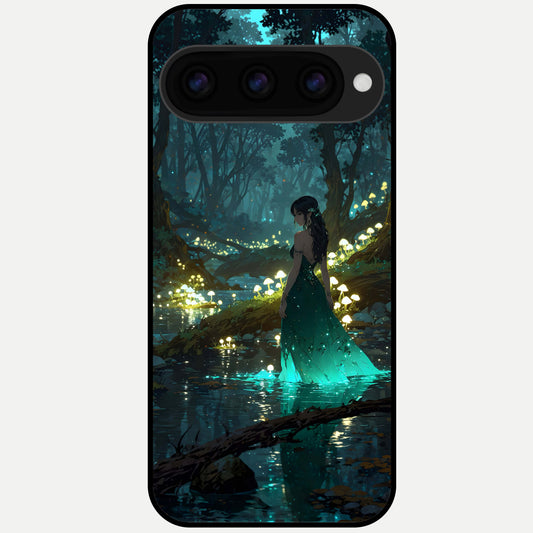  Enchanted Forest Glow Glass Case For Google Pixel 11 Pro back cover – full design glossy printed glass finish