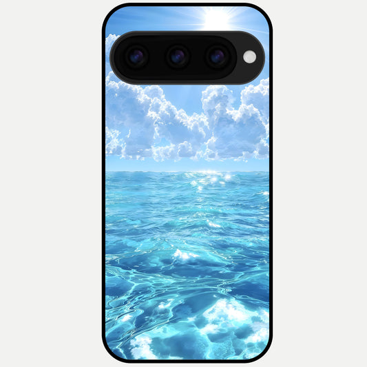  Endless Ocean Horizon Glass Case For Google Pixel 11 Pro back cover – full design glossy printed glass finish