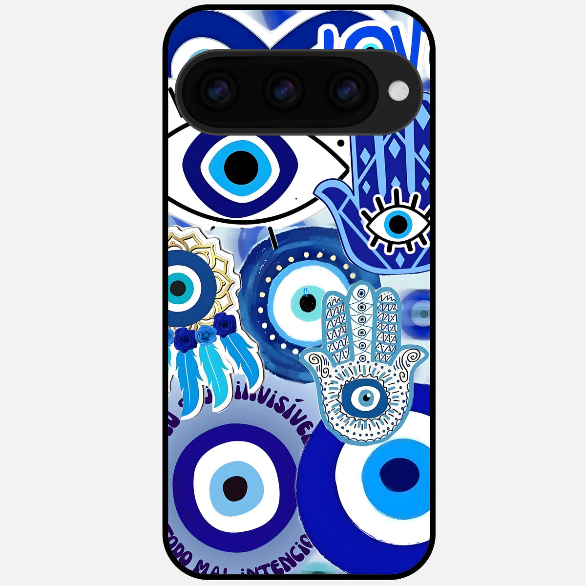  Evil Eyes Dream Glass Case For Google Pixel 11 Pro back cover – full design glossy printed glass finish
