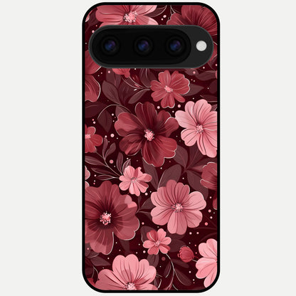  Flower Blush Bloom Glass Case For Google Pixel 11 Pro back cover – full design glossy printed glass finish
