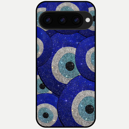  Galaxy Eye Flow Glass Case For Google Pixel 11 Pro back cover – full design glossy printed glass finish