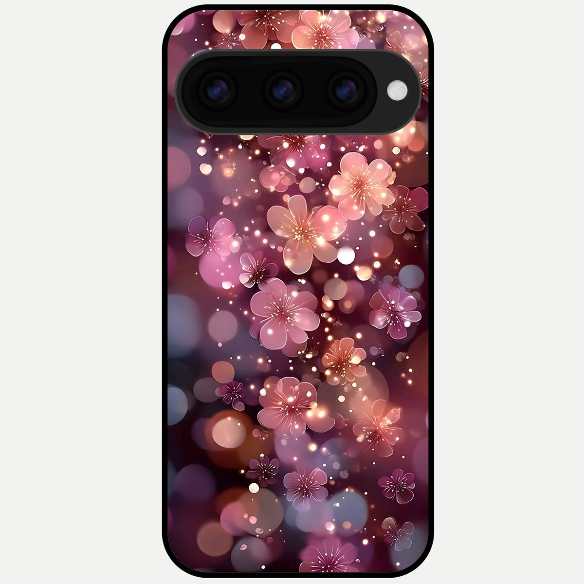  Glowing Petal Bliss Glass Case For Google Pixel 11 Pro back cover – full design glossy printed glass finish