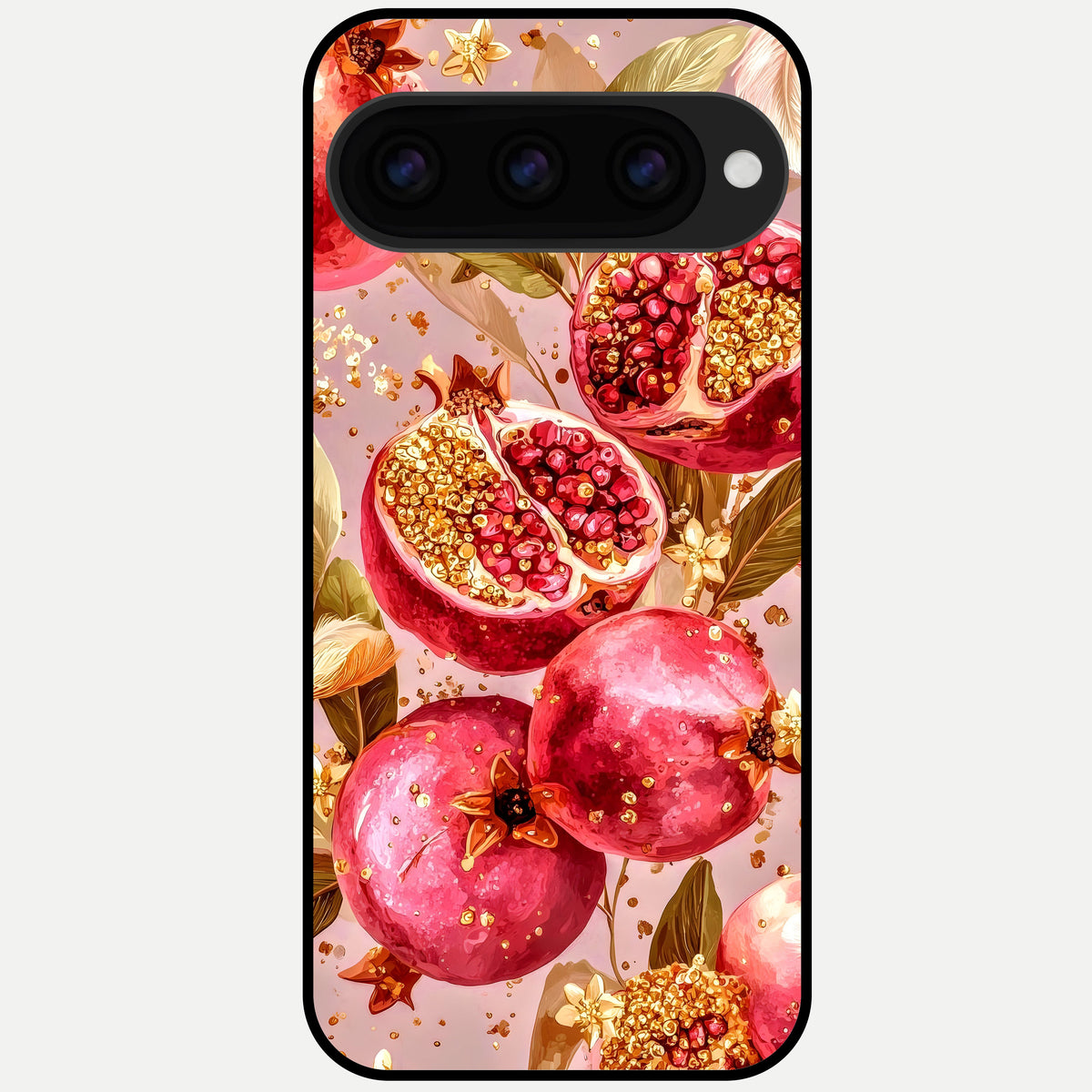  Golden Bloom Glow Glass Case For Google Pixel 11 Pro back cover – full design glossy printed glass finish