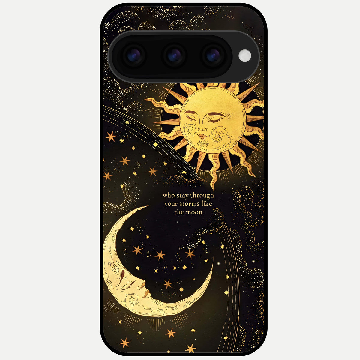  Golden Lunar Love Glass Case For Google Pixel 11 Pro back cover – full design glossy printed glass finish