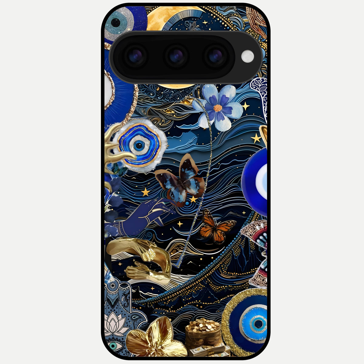  Golden Moon Magic Glass Case For Google Pixel 11 Pro back cover – full design glossy printed glass finish