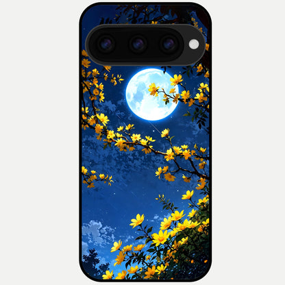  Golden Night Glow Glass Case For Google Pixel 11 Pro back cover – full design glossy printed glass finish