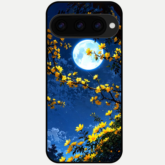  Golden Night Glow Glass Case For Google Pixel 11 Pro back cover – full design glossy printed glass finish
