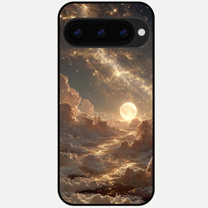  Golden Sky Dream Glass Case For Google Pixel 11 Pro back cover – full design glossy printed glass finish