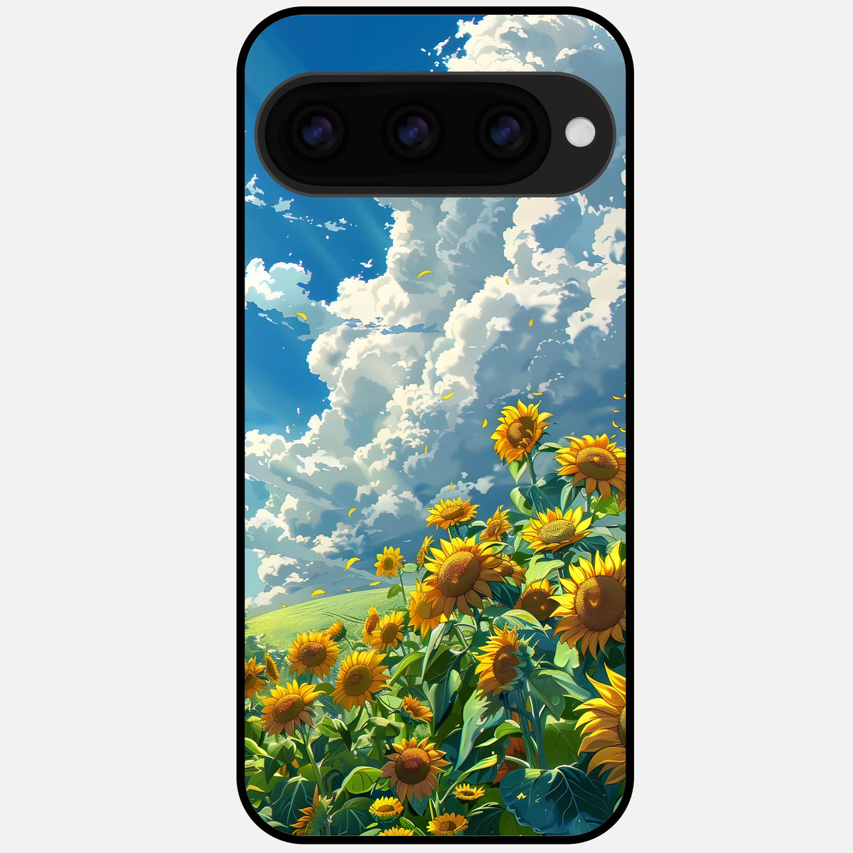  Golden Sun Glory Glass Case For Google Pixel 11 Pro back cover – full design glossy printed glass finish