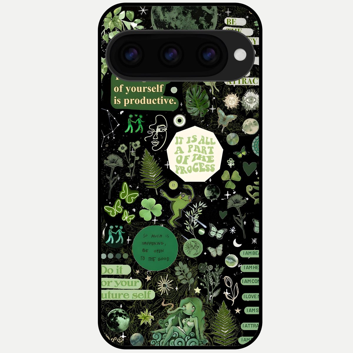  Green Mandala Pattern Glass Case For Google Pixel 11 Pro back cover – full design glossy printed glass finish